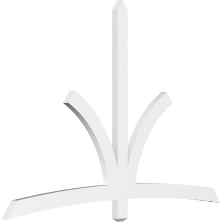 Ekena Millwork Davenport Architectural Grade PVC Gable Bracket, 84"W x 56"H x 2"D x 4"F, 16/12 Pitch GBP084X56X0204DAV00